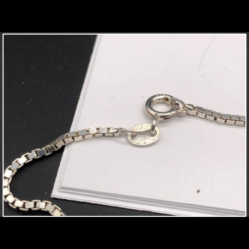 STERLING SILVER ONYX HEART PENDANT NECKLACE - Picture 5 of 5